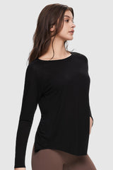 Orolay-Lightweight Long Sleeve Top-Lightweight Long Sleeve Top - Orolay, #color_Black