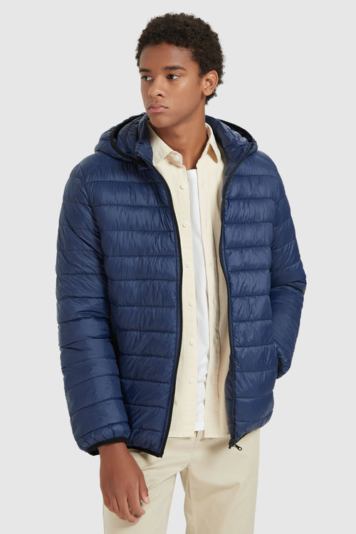 Orolay-Lightweight Packable Puffer Jacket-#color_Navy