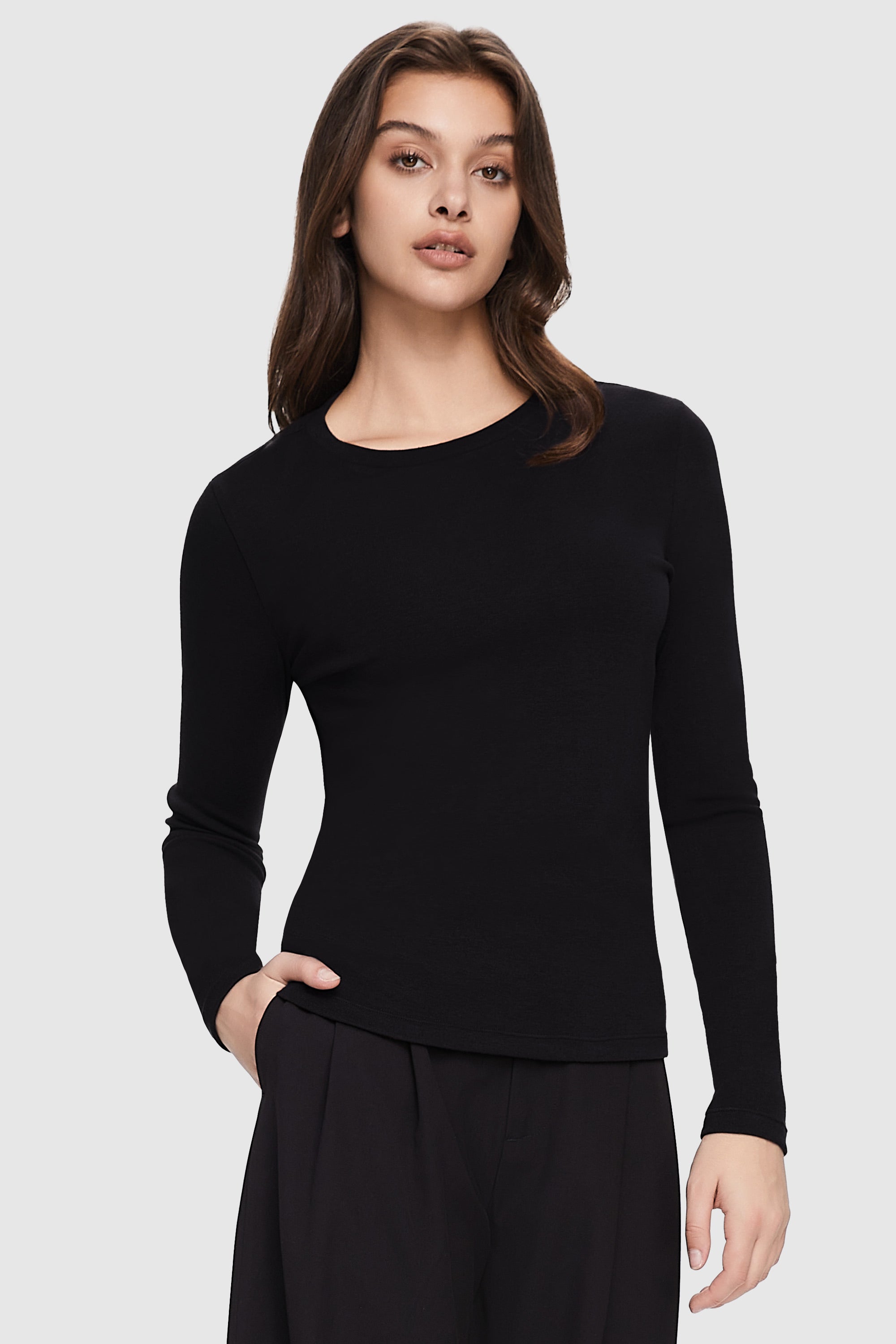 Orolay-Lightweight Pullover Sweater-Image 1 of Lightweight Pullover Sweater from Orolay - #color_Ink