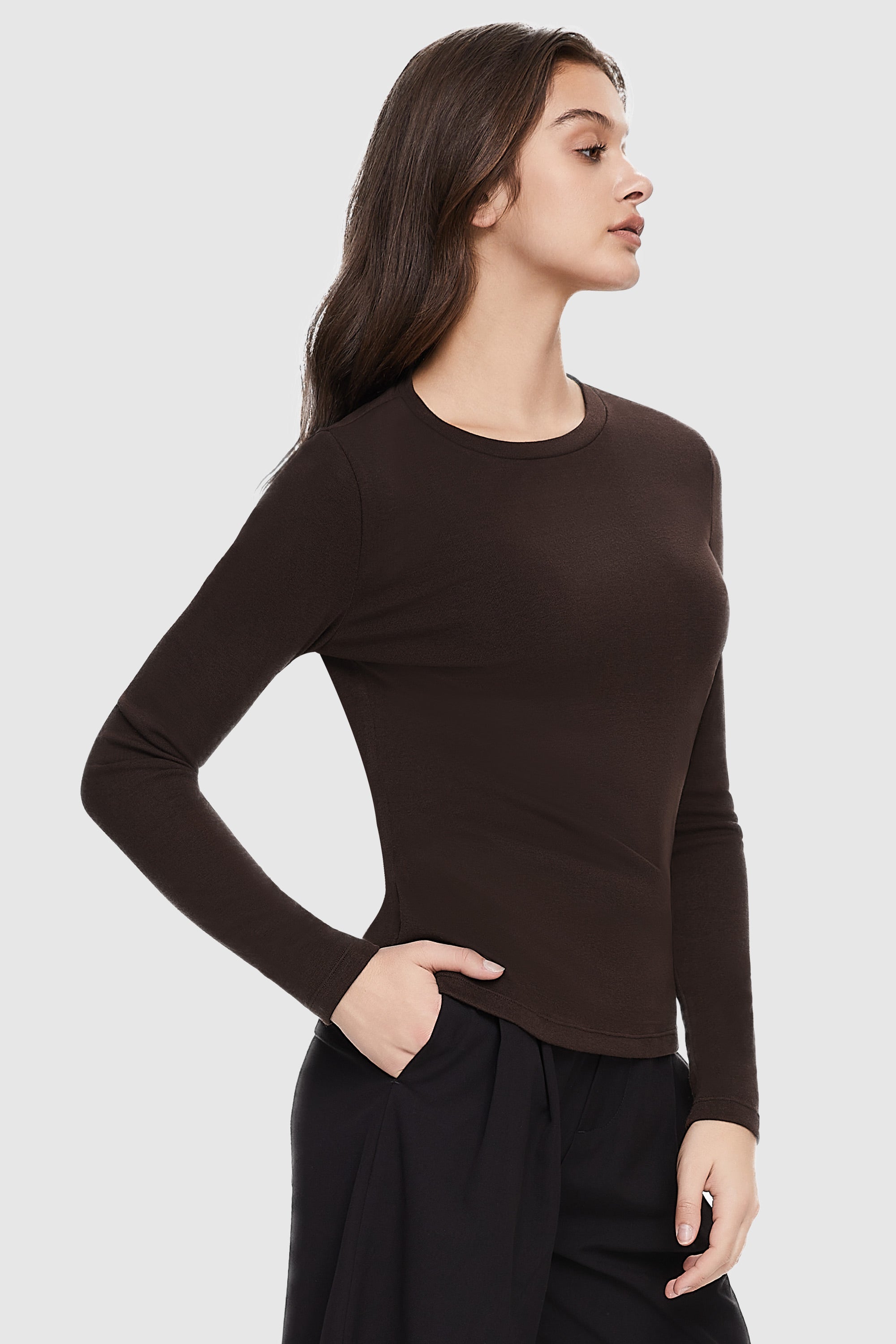 Orolay-Lightweight Pullover Sweater-Image 3 of Lightweight Pullover Sweater from Orolay - #color_Emperador