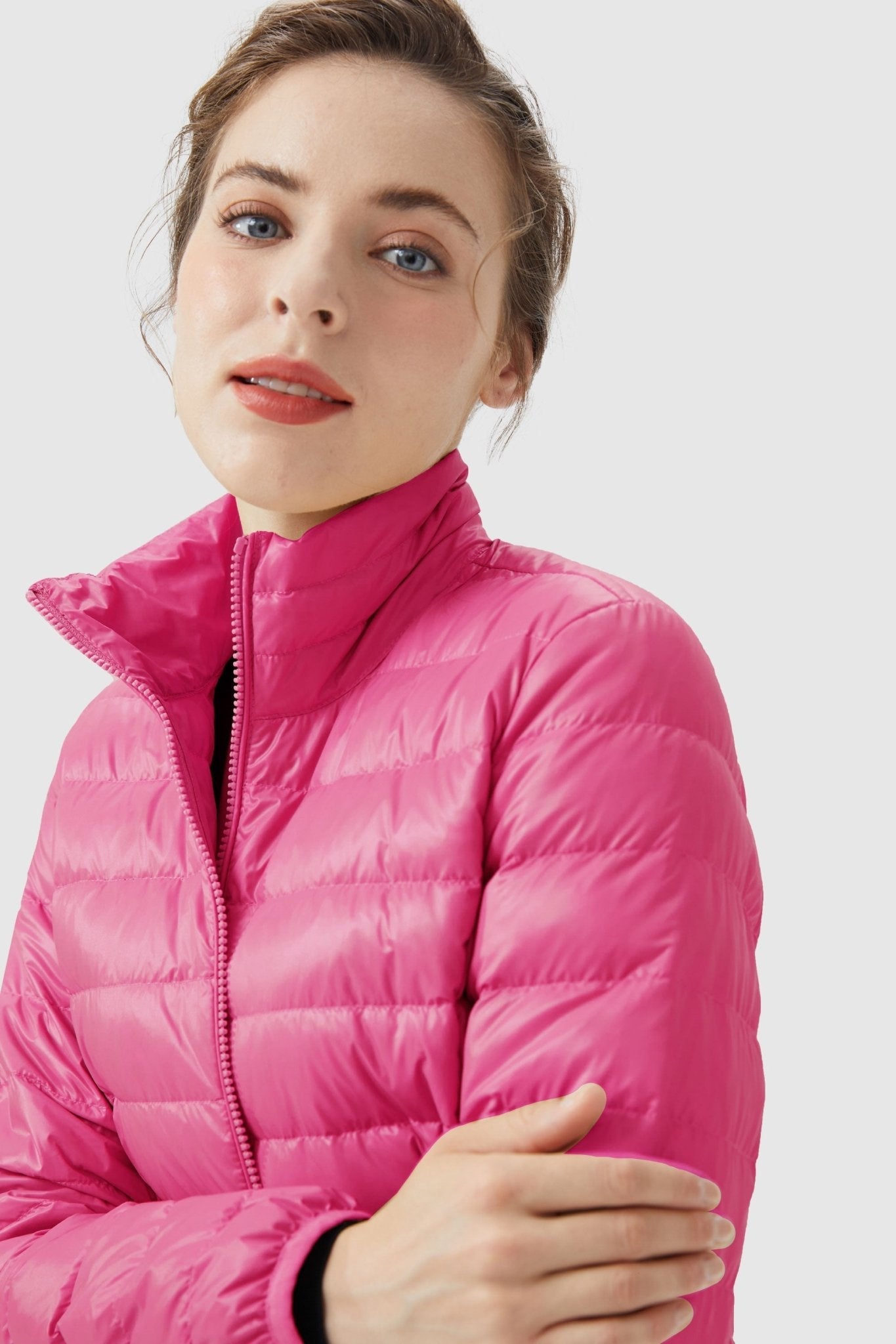 Orolay-Lightweight Quilted Packable Down Jacket-Lightweight Quilted Packable Down Jacket - Orolay, #color_Azalea Pink