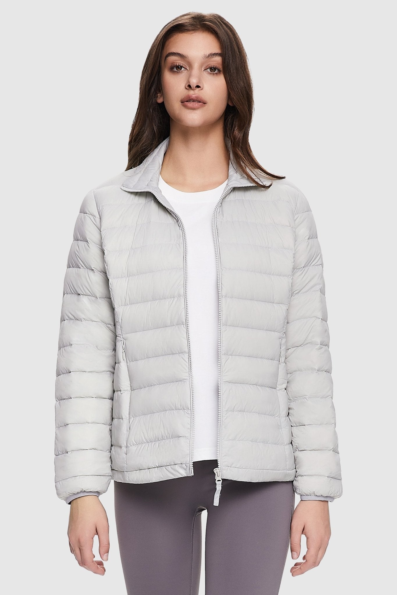 Orolay-Lightweight Quilted Packable Down Jacket-Lightweight Quilted Packable Down Jacket - Orolay, #color_Lightgrey