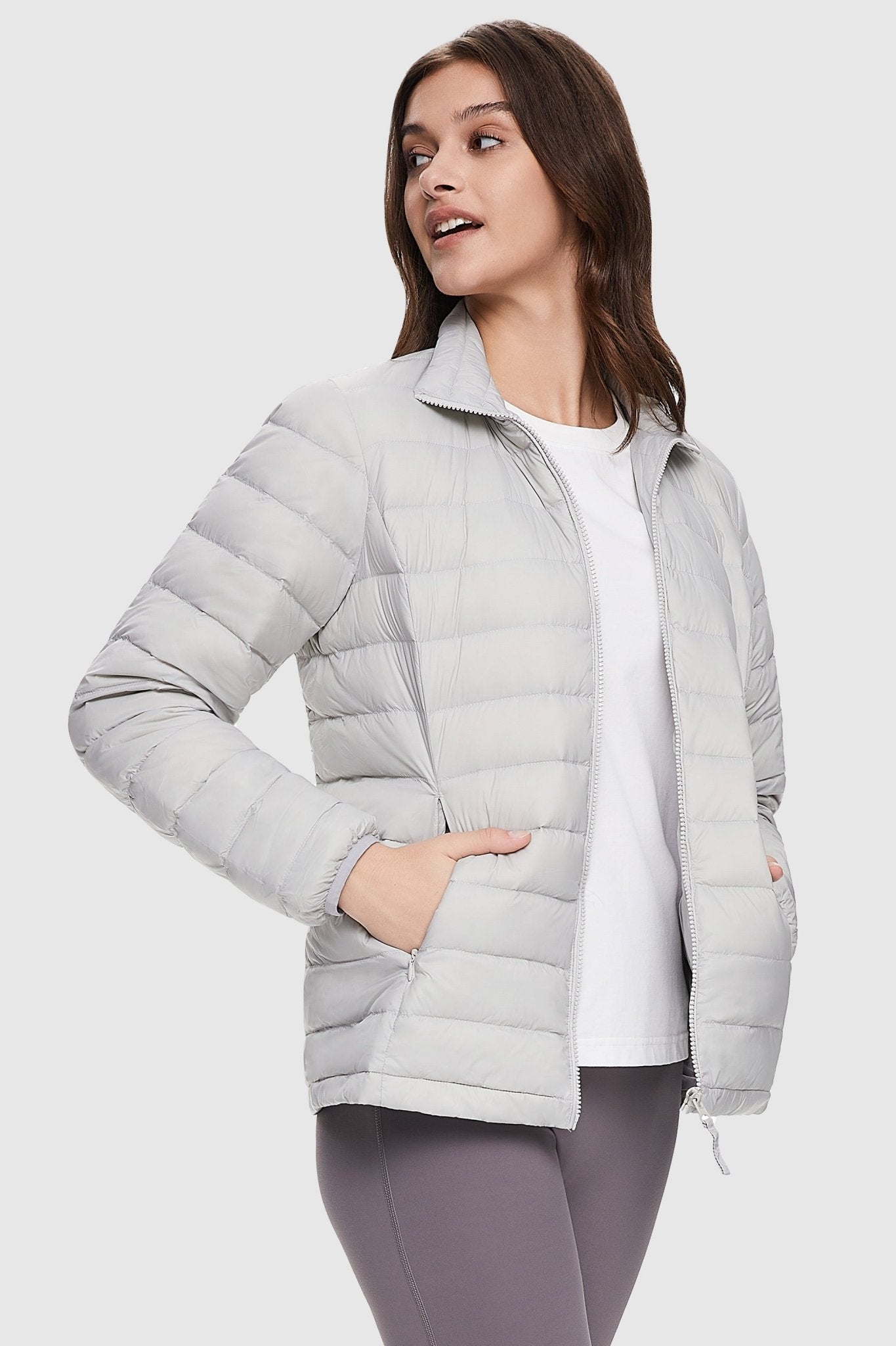 Orolay-Lightweight Quilted Packable Down Jacket-Lightweight Quilted Packable Down Jacket - Orolay, #color_Lightgrey