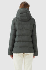 Orolay-Lightweight Reversible Down Jacket with Hood-#color_Deep Forest