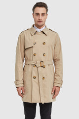 Orolay-Long Double Breasted Trench Coat-#color_Frosted Almond