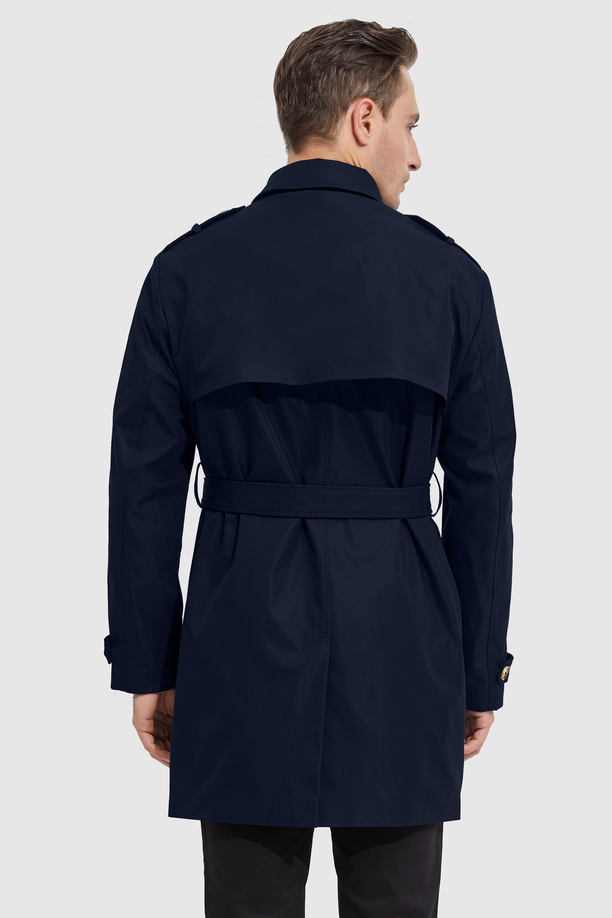 Orolay-Long Double Breasted Trench Coat-#color_Beacon Blue