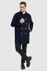 Orolay-Long Double Breasted Trench Coat-#color_Beacon Blue