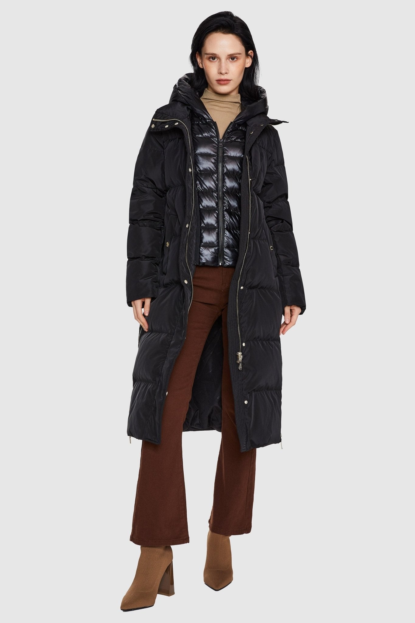 Orolay-Long Maxi Puffer Thickened Jacket-Long Maxi Puffer Thicken Jacket - Orolay, #color_Black