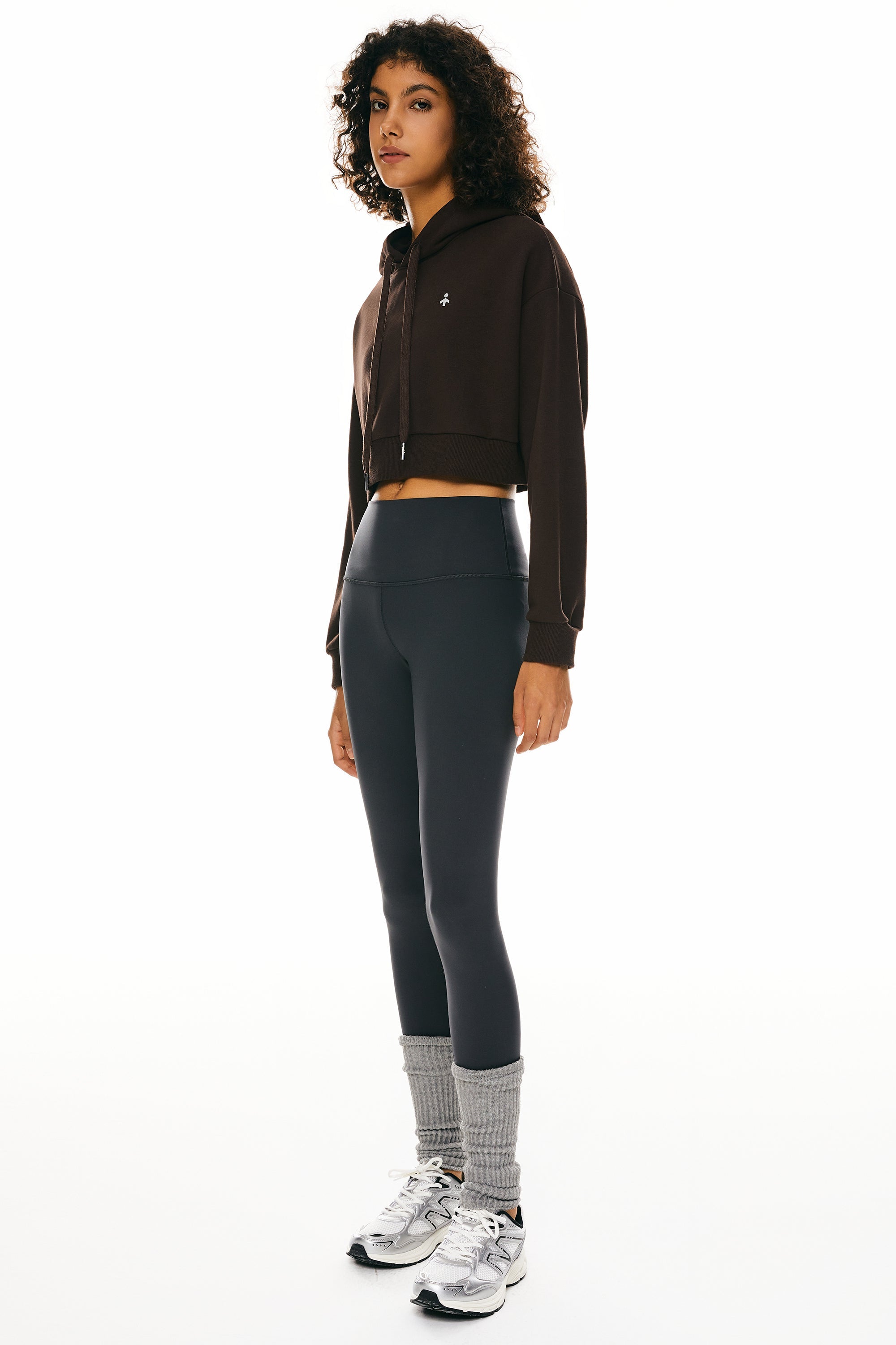 Orolay-Long Sleeve Cropped Hoodies-Image 3 of Long Sleeve Cropped Hoodies from Orolay - #Color_Umber