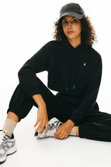 Orolay-Long Sleeve Cropped Hoodies-Image 2 of Long Sleeve Cropped Hoodies from Orolay - #Color_Ink