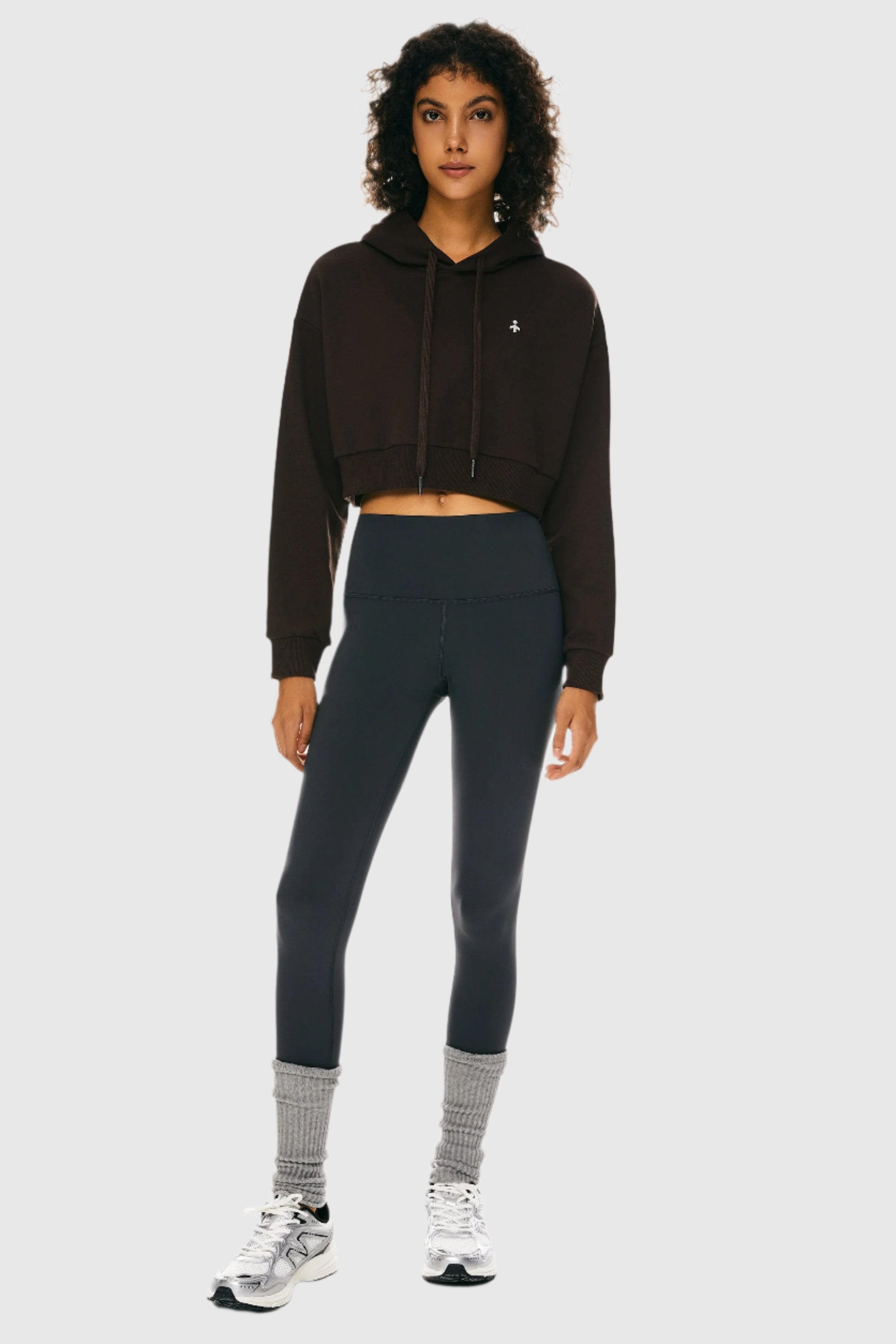 Orolay-Long Sleeve Cropped Hoodies-Image 1 of Long Sleeve Cropped Hoodies from Orolay - #Color_Umber