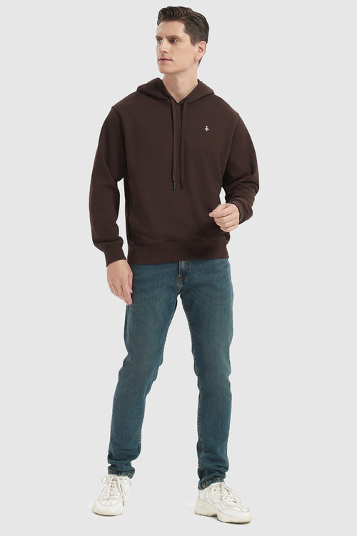 Orolay-Long Sleeve Pullover Hoodies-Image 2 of Long Sleeve Pullover Hoodies - #color_Emperador