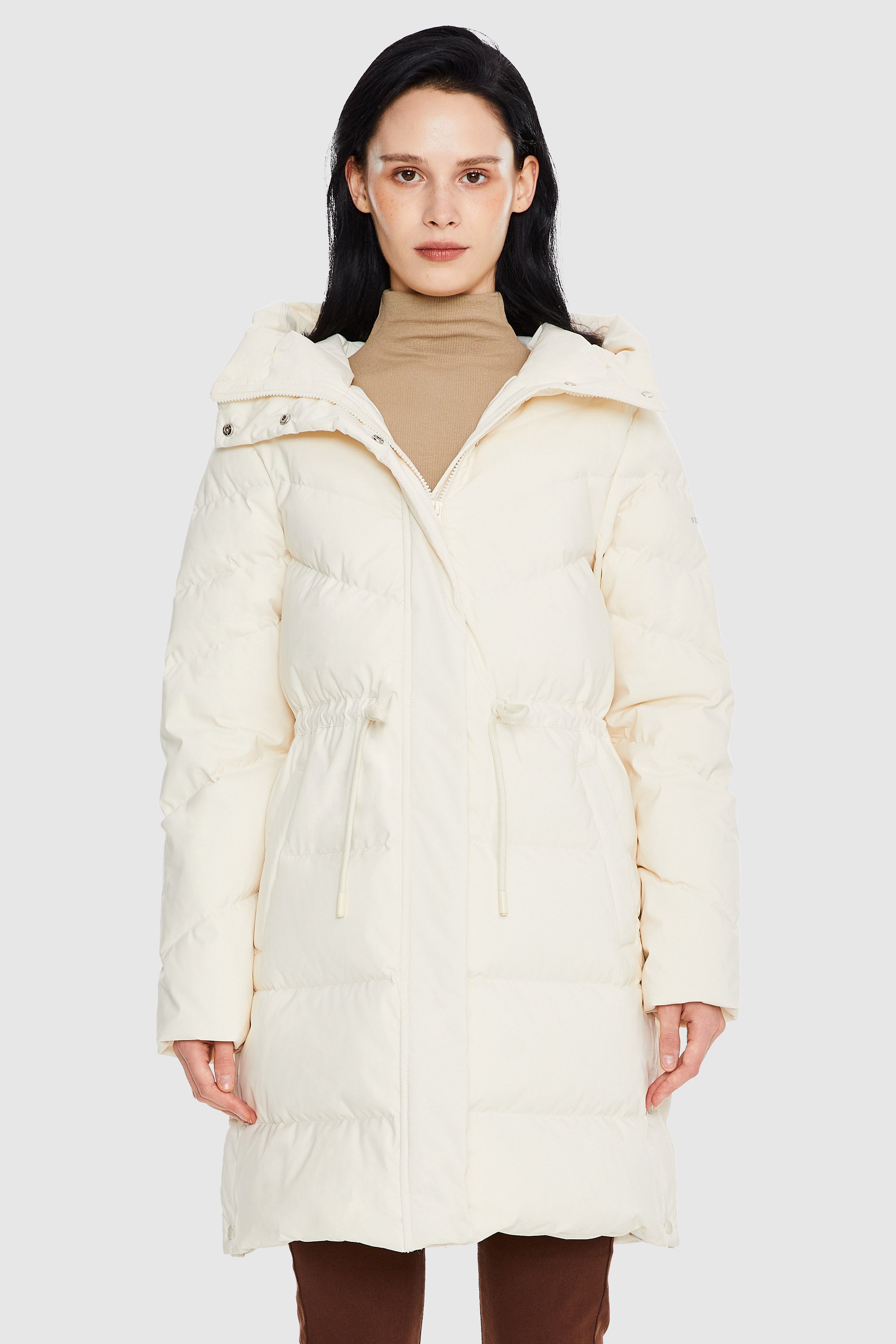 Orolay-Long Winter Puffer Down Coat-#color_Tofu