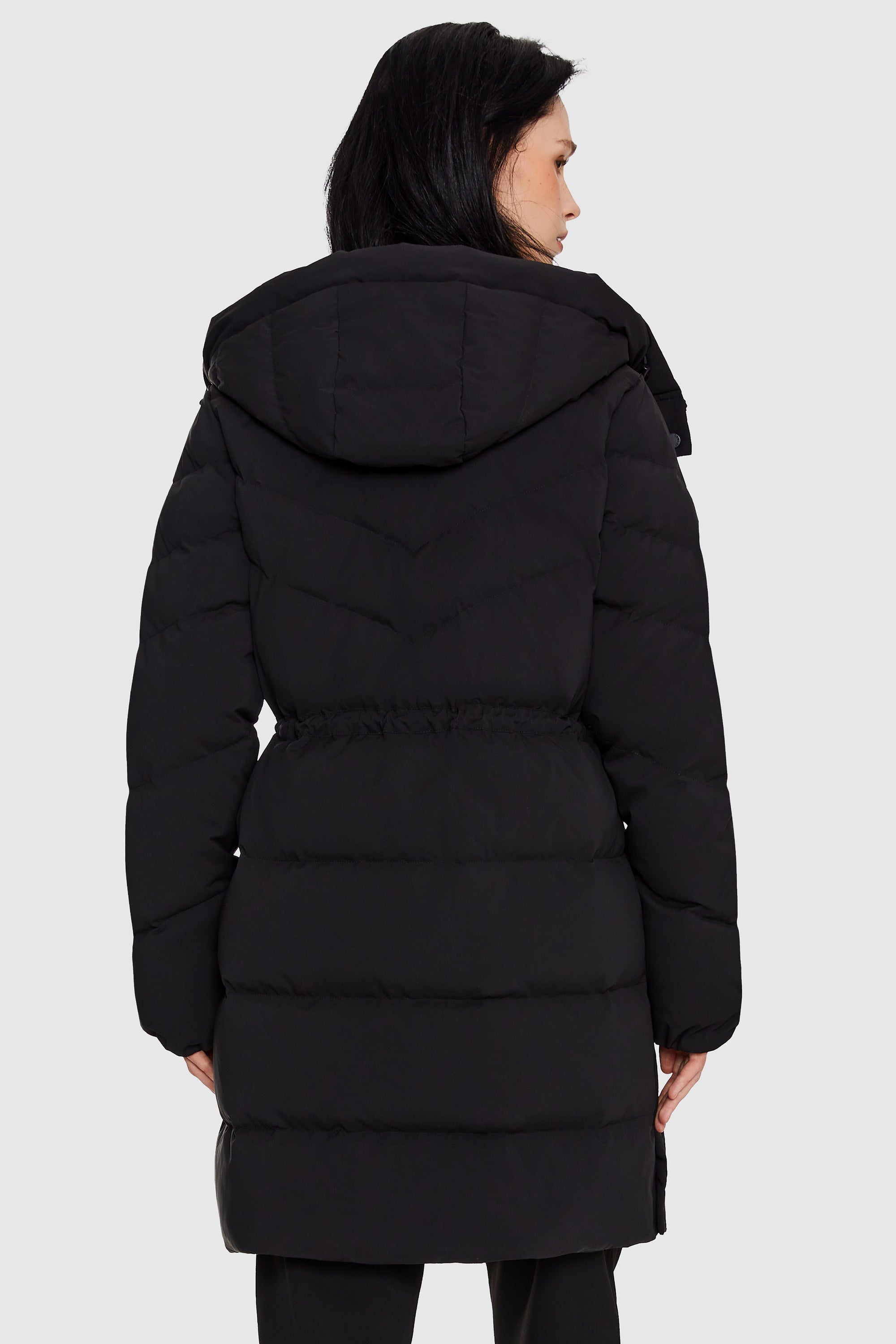 Orolay-Long Winter Puffer Down Coat-#color_Black