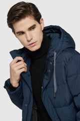 Orolay-Mid-Length Warm Hooded Puffer Down Jacket-#color_Majolica Blue