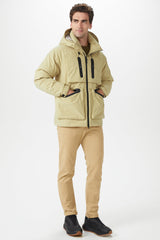 Orolay-Multi-pockets Hooded Down Jacket-#color_Almond Oil