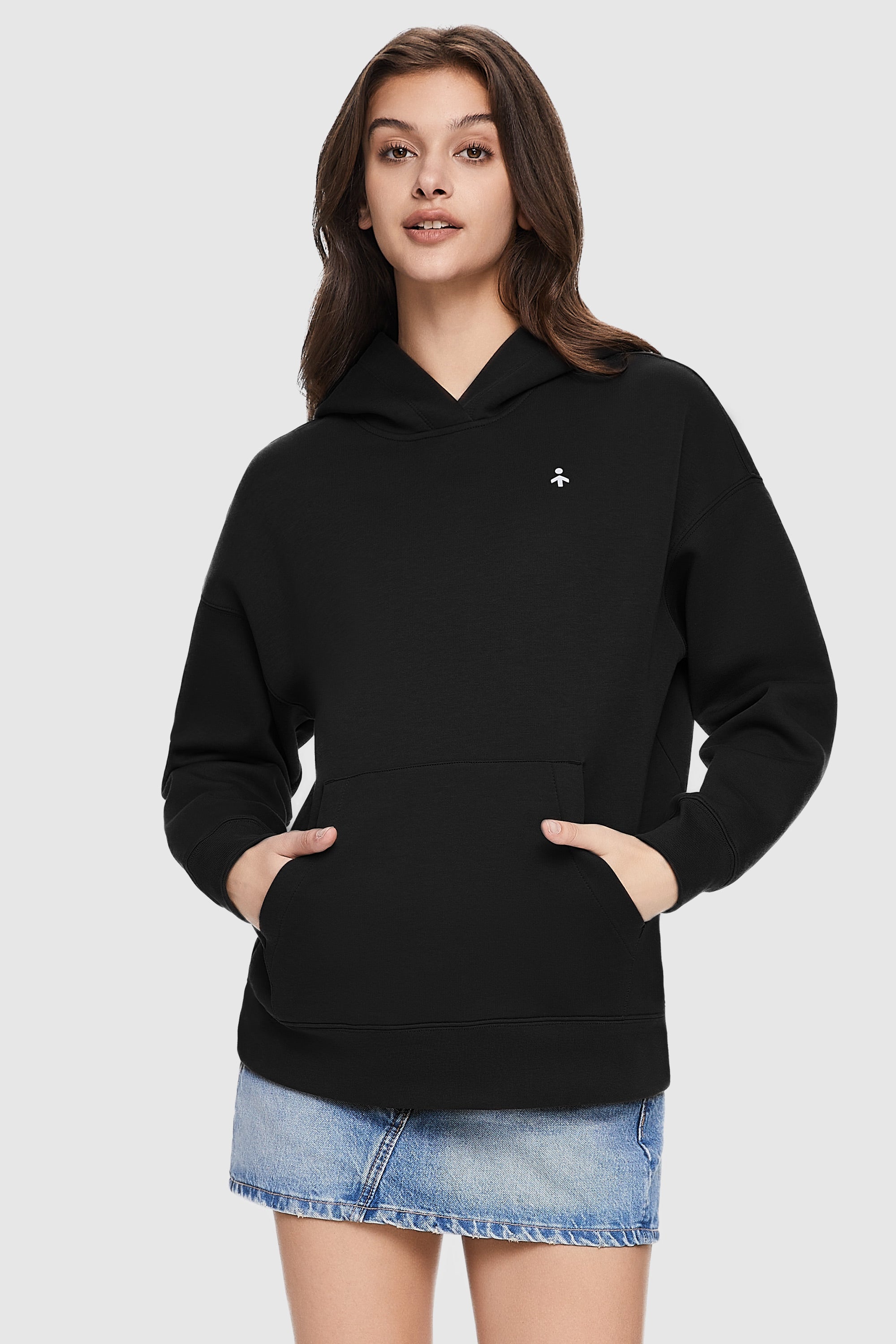 Orolay-Oversized Athletic Hoodies-#color_black