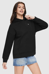 Orolay-Oversized Athletic Hoodies-Image 3 of Oversized Athletic Hoodies - #color_Black