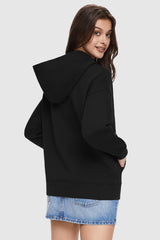 Orolay-Oversized Athletic Hoodies-Image 4 of Oversized Athletic Hoodies - #color_Black