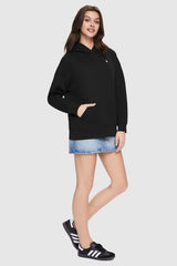 Orolay-Oversized Athletic Hoodies-Image 1 of Oversized Athletic Hoodies - #color_Black