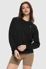 Orolay-Oversized Casual Sweatshirt-Image 2 of Oversized Casual Sweatshirt from Orolay - #color_Black