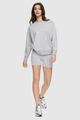 Orolay-Oversized Casual Sweatshirt-Image 1 of Oversized Casual Sweatshirt from Orolay - #color_Quiet Gray