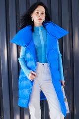 Orolay-Oversized Collar Puffer Down Vest-#color_Marina