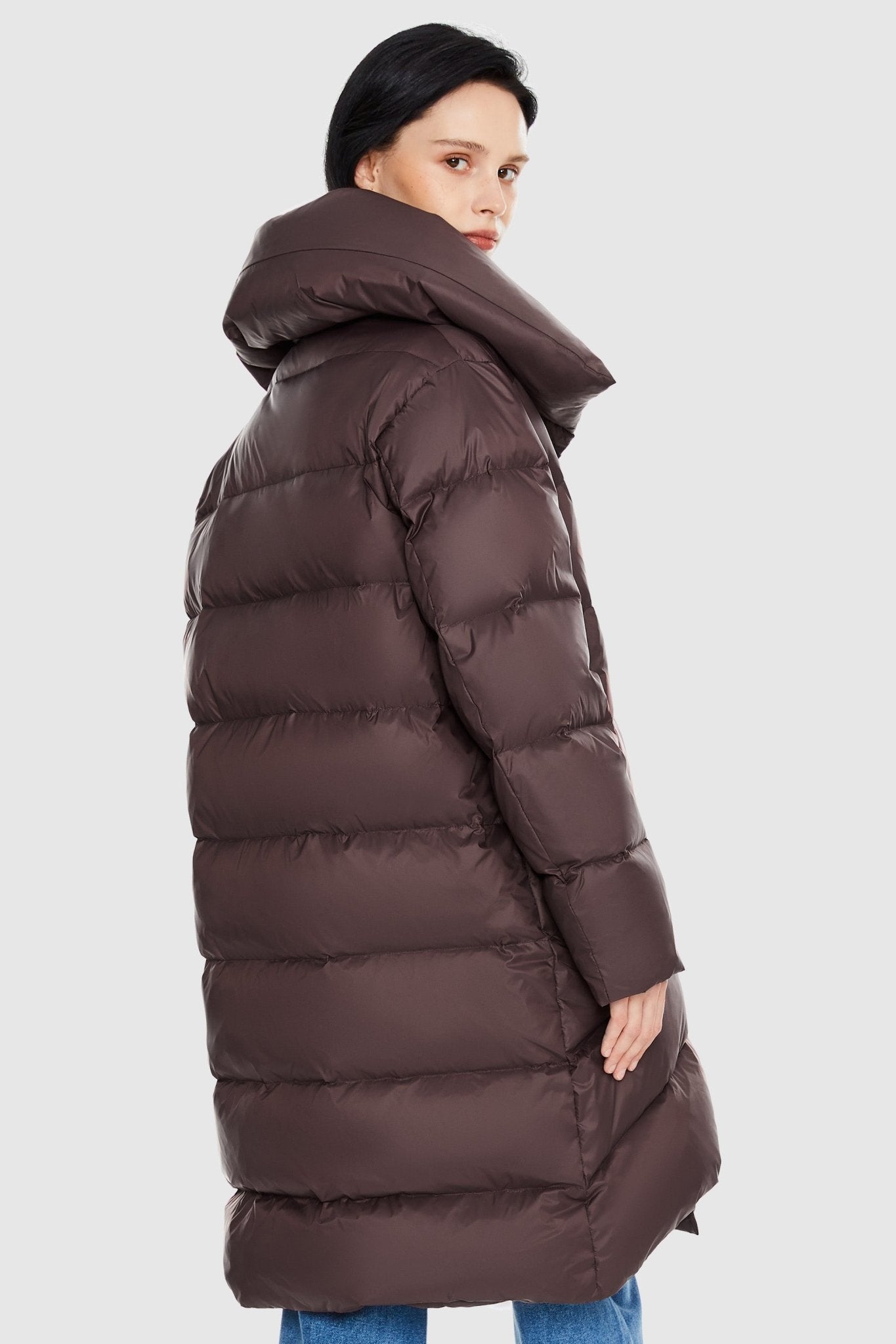 Orolay-Oversized Collar Puffer Jacket-Oversized Collar Puffer Jacket - Orolay, #color_Fudge