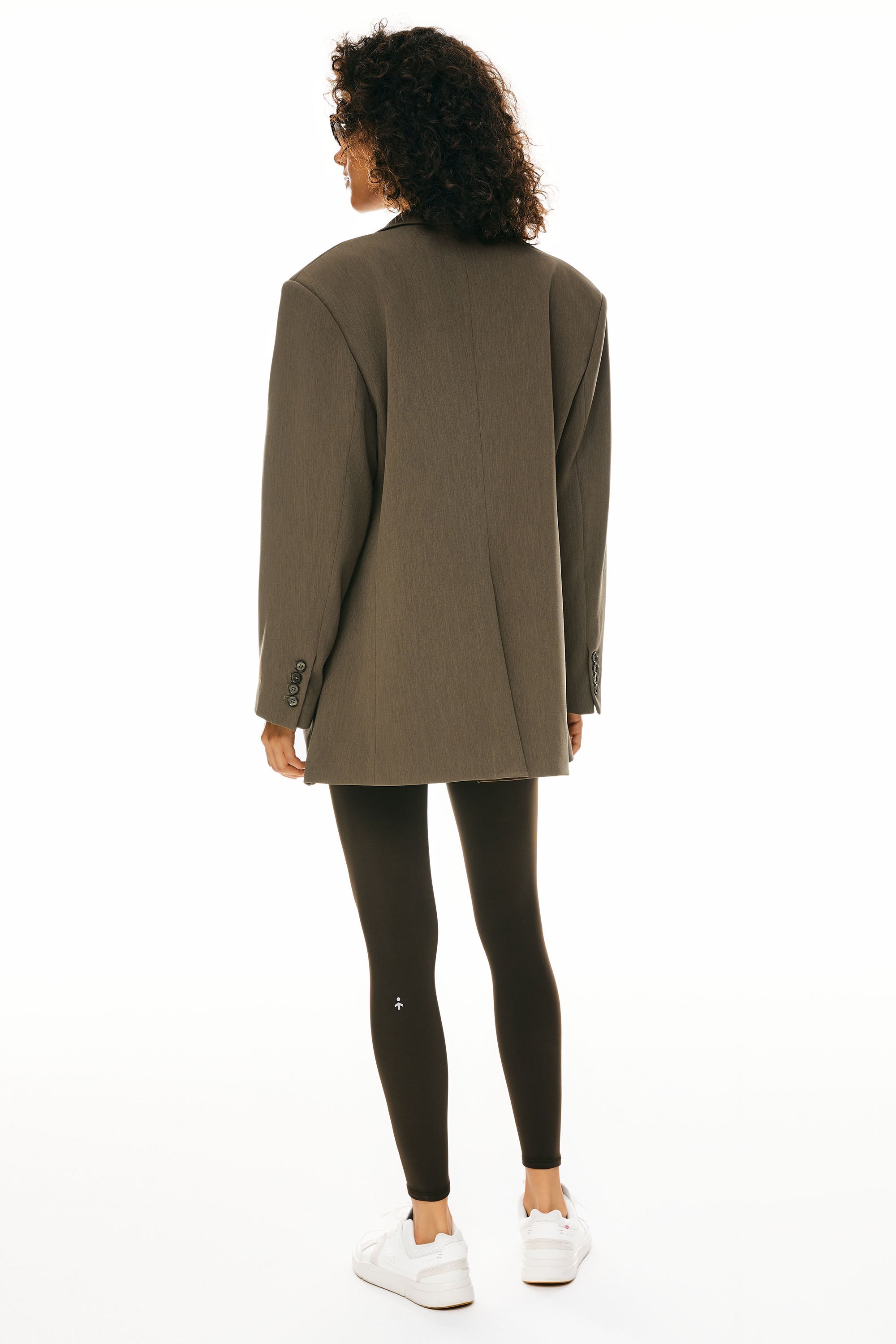 Orolay-Oversized Office Blazer-Image 3 of Long Sleeve Office Blazer from Orolay - #color_Sepia