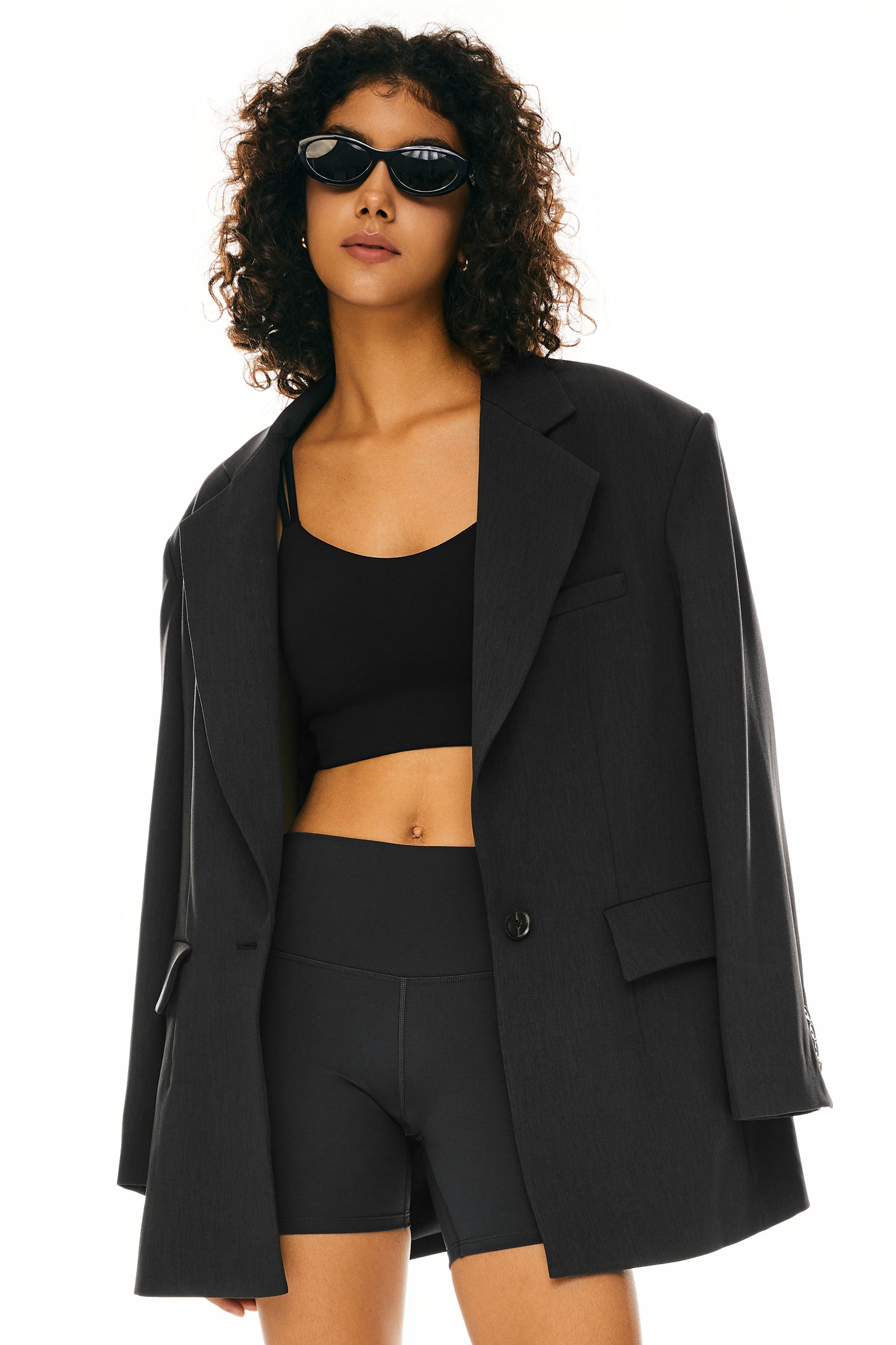 Orolay-Oversized Office Blazer-Image 2 of Long Sleeve Office Blazer from Orolay - #color_Charcoal