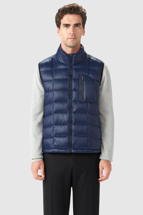 Orolay-Packable Winter Vest with Stand Collar-#color_True Blue