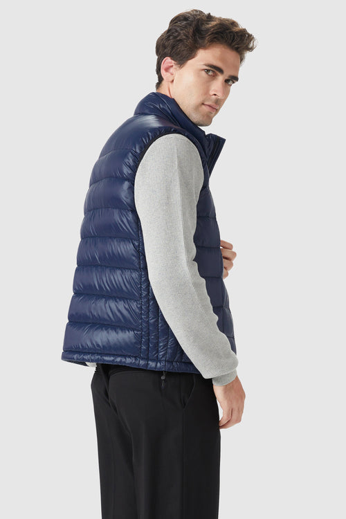 Orolay-Packable Winter Vest with Stand Collar-#color_True Blue