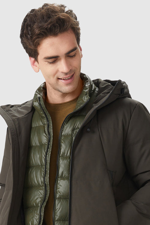 Orolay-Packable Winter Vest with Stand Collar-#color_Chive