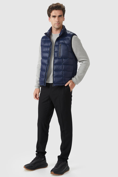 Orolay-Packable Winter Vest with Stand Collar-#color_True Blue