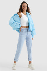 Orolay-Puff-O Classics Short Oversized Down Coat-Orolay-Puff-O Classics Short Oversized Down Coat-#color_Crystal Blue