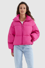 Orolay-Puff-O Classics Short Oversized Down Coat-Orolay-Puff-O Classics Short Oversized Down Coat-#color_Azalea Pink