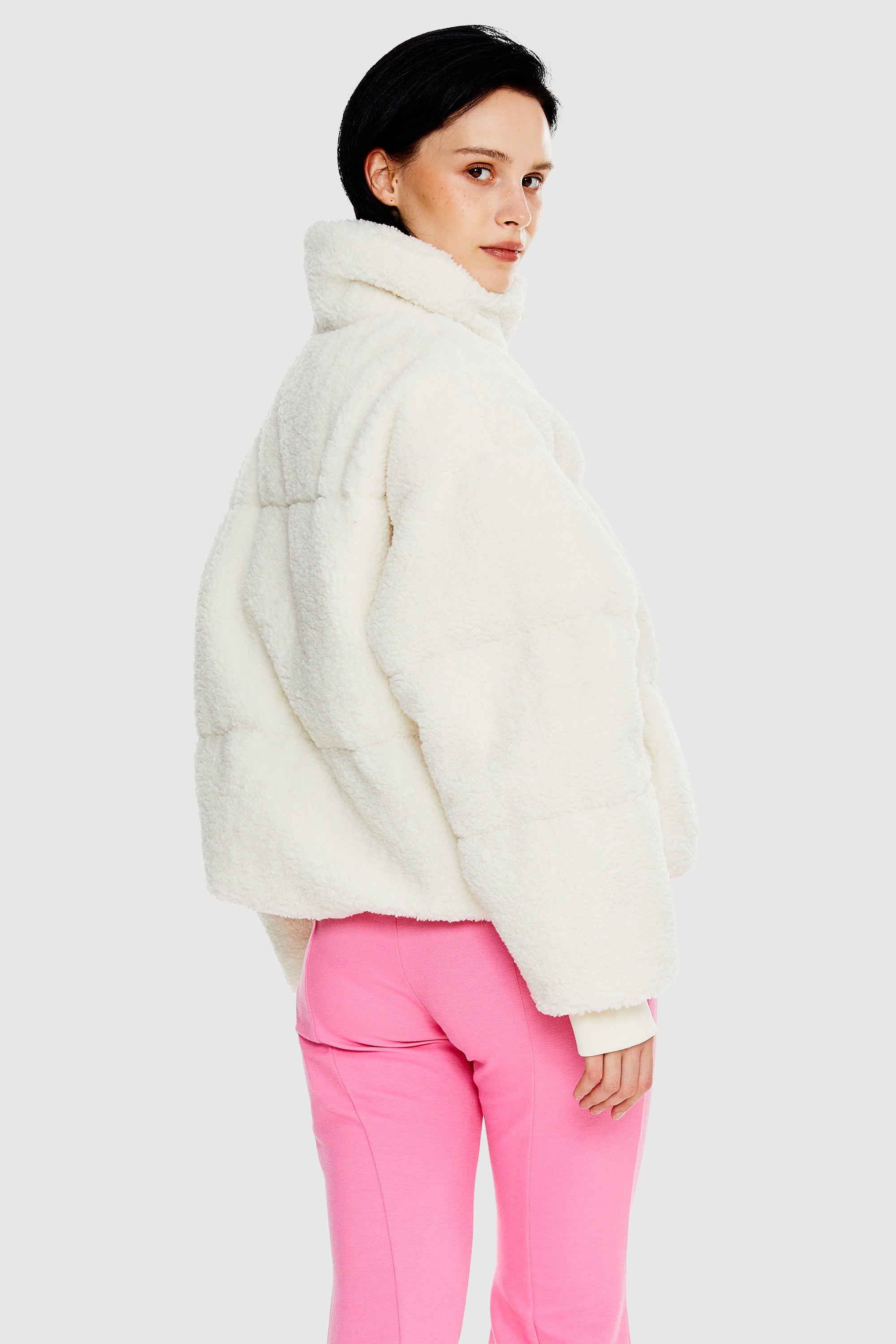 Orolay-Puff-O Earthugger Fleece Cropped Jacket-#color_Tofu