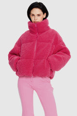 Orolay-Puff-O Earthugger Fleece Cropped Jacket-#color_Azalea Pink