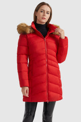 Orolay-Quilted Hooded Winter Coat-#color_Fiery Red