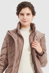 Orolay-Quilted Thickened Puffer Down Jacket-#color_Roebuck