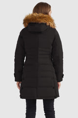 Orolay-Quilted Thickned Down Coat-#color_Black