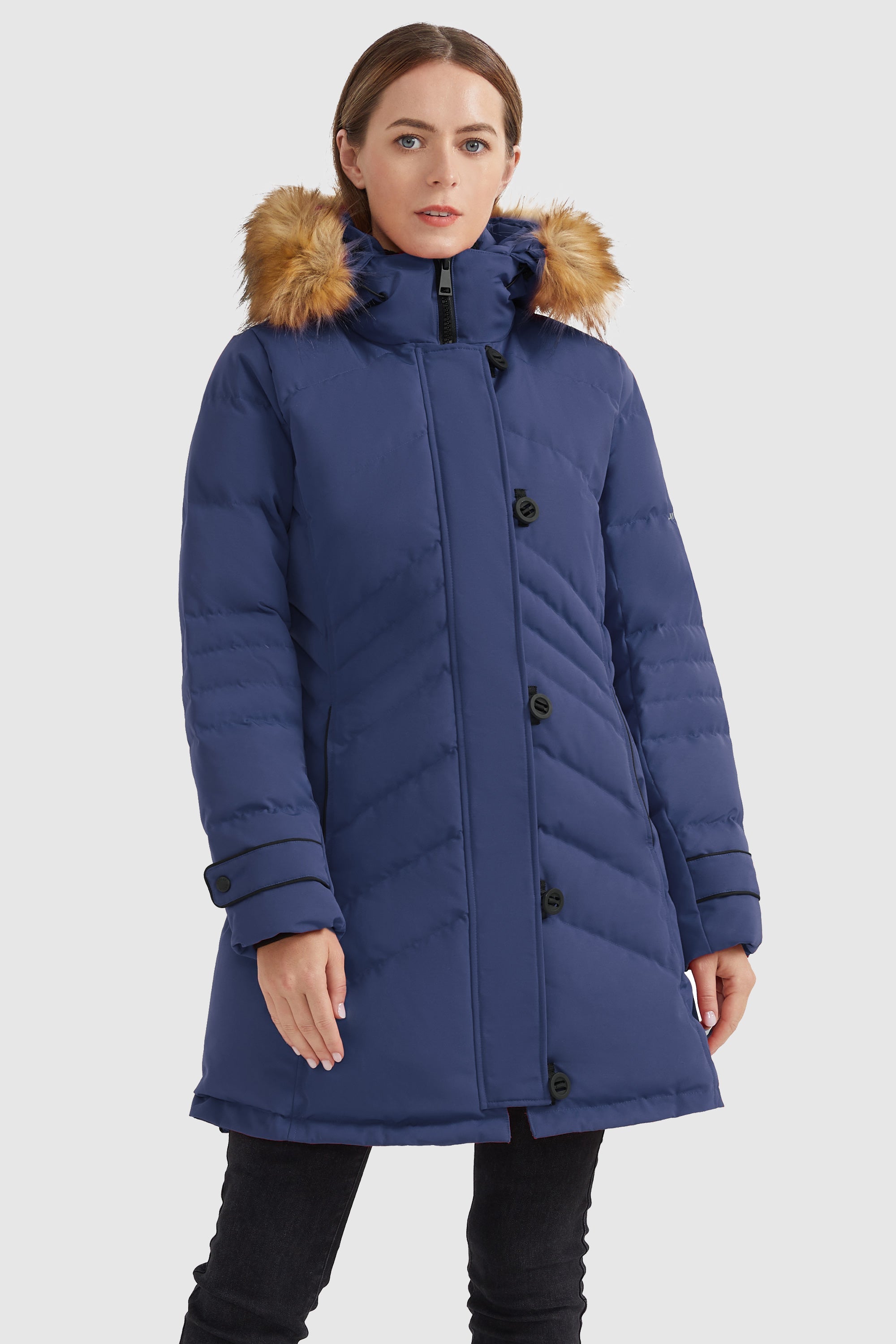 Orolay-Quilted Thickned Down Coat-#color_Beacon Blue