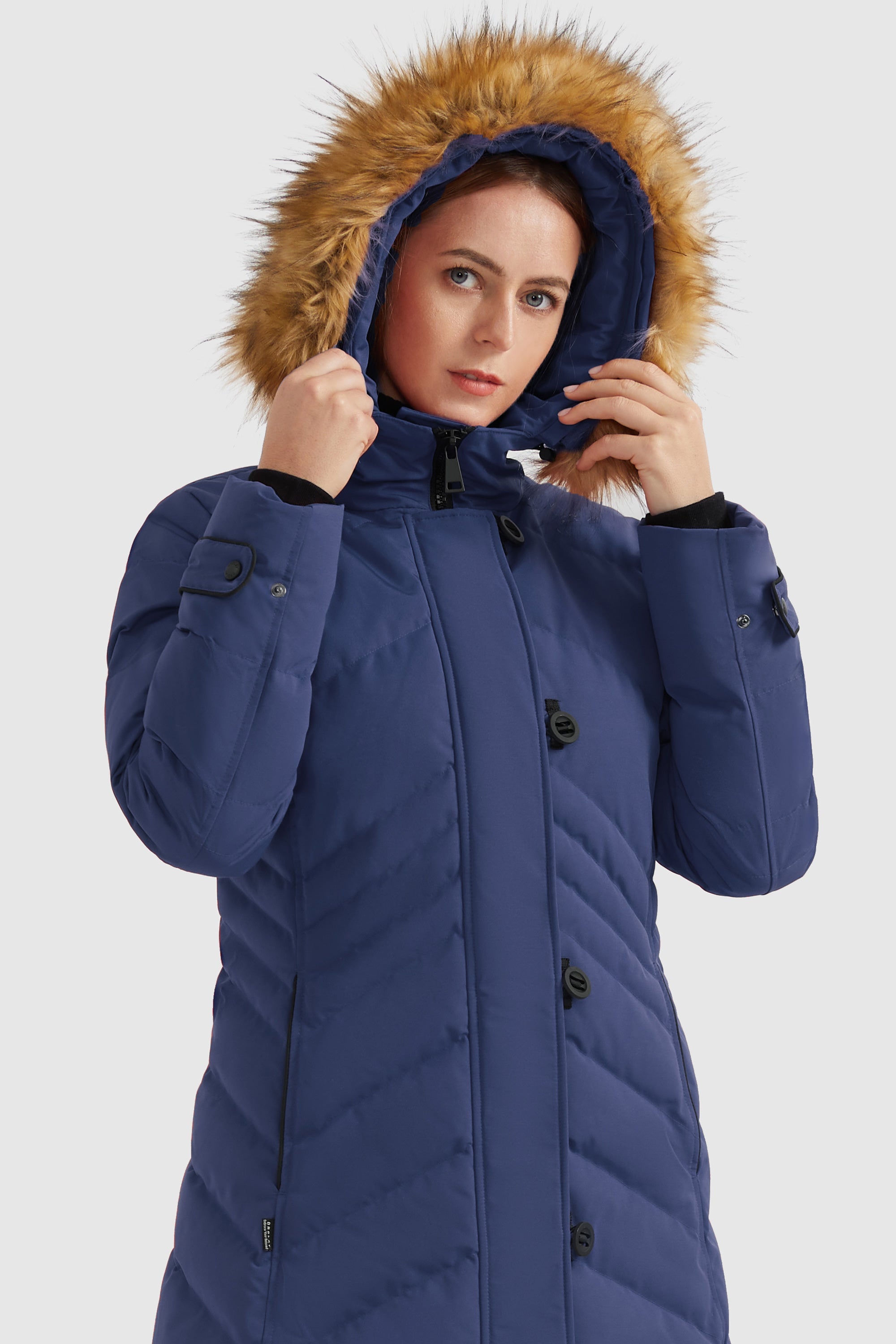 Orolay-Quilted Thickned Down Coat-#color_Beacon Blue