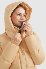 Orolay-Removable Faux Fur Collar Puffer Down Jacket-#color_Dawn