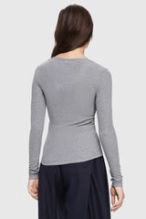 Orolay-Scoop Neck Pullover Sweater-Image 4 of Scoop Neck Pullover Sweater from Orolay - #color_Quiet Gray