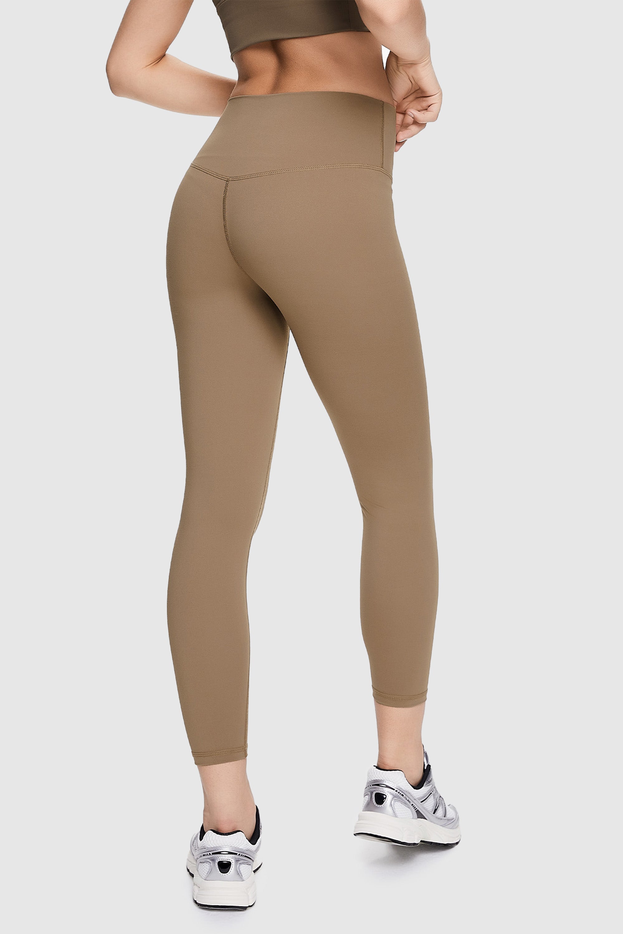 Orolay-Seamless High-Rise Leggings-Image 4 of Seamless High-Rise Leggings from Orolay - #color_Khaki