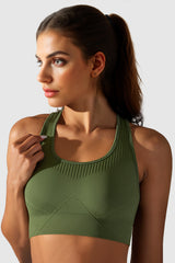 Orolay-Seamless Sports Bra with Removable Pads-#color_Chive