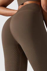 Orolay-Seamless Workout Leggings-#color_Brown