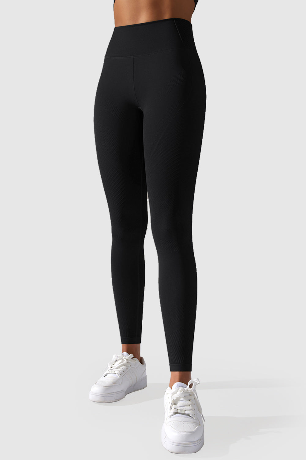 Orolay-Seamless Workout Leggings-#color_Black