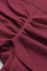 Orolay-Seamless Workout Yoga Shorts-#color_Raspberry Coulis